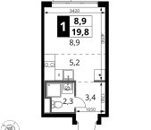 Продать Квартиры в новостройке Сапроново д., Калиновая ул.   4