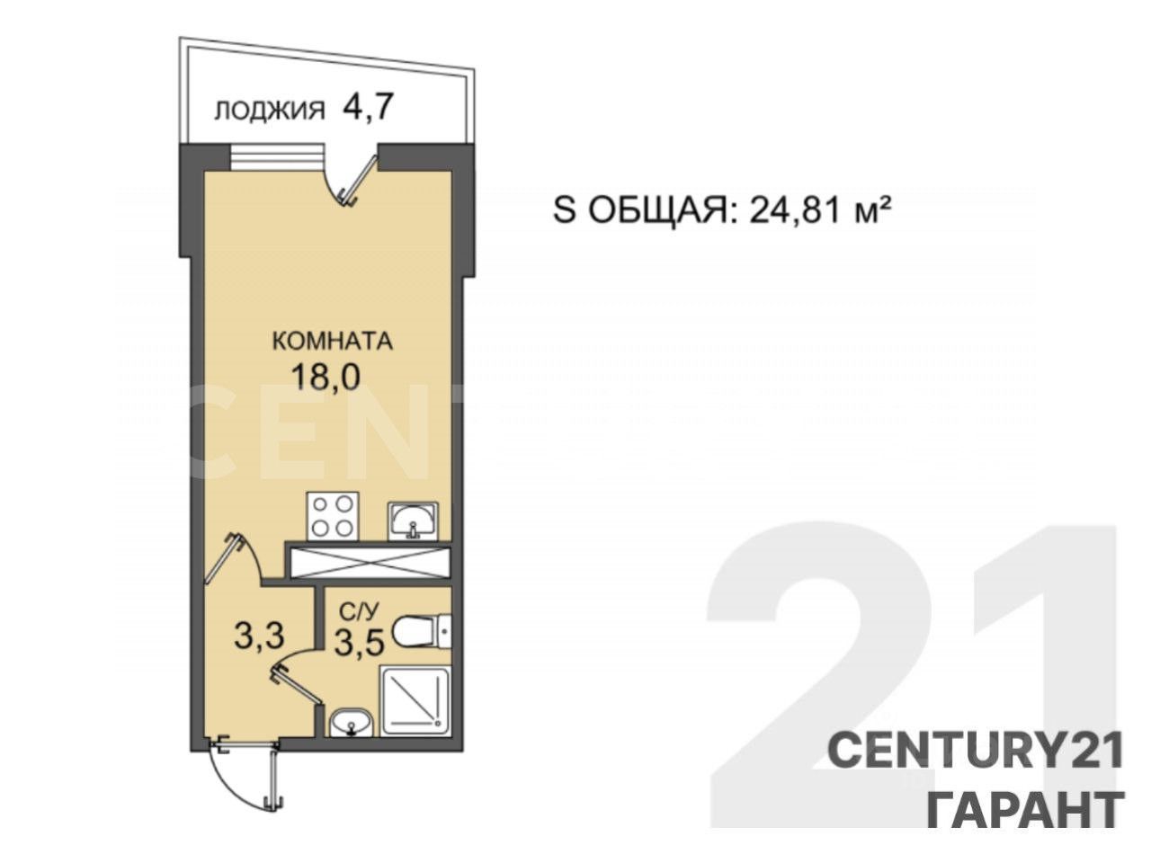 Продажа студии улица Верхне-Каменская, 11к1