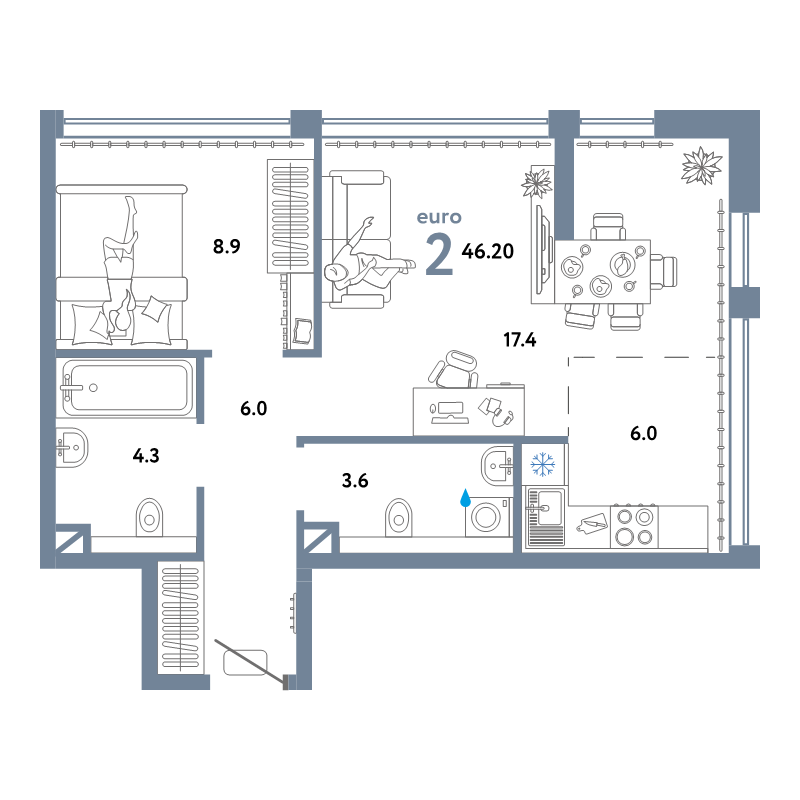 Продажа 1-комн квартиры в новостройке Москва г., Озерная ул.,  к. Байкал