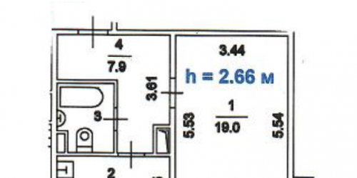1-комн квартира Севанская улица, 52к2