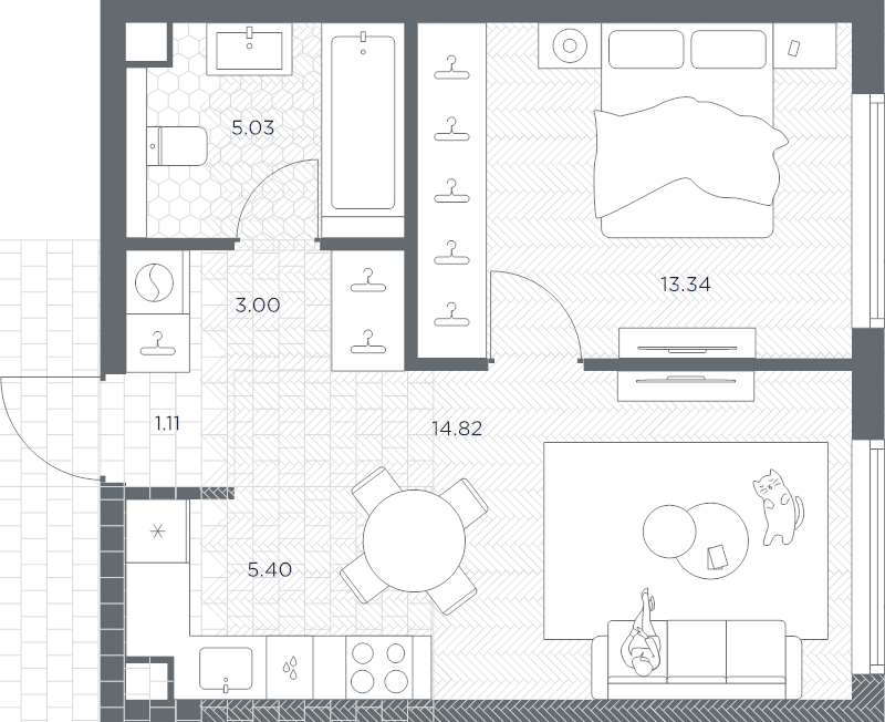 Продажа 1-комн квартиры в новостройке Москва г., Веткина ул.,  к. Башня-Б