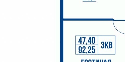 3-комн квартира Днепропетровская улица, 7