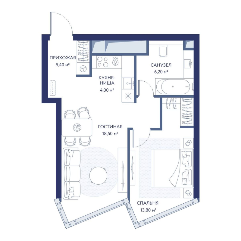 Продажа 1-комн квартиры в новостройке Москва г., 3-й Сетуньский проезд,  к. 2