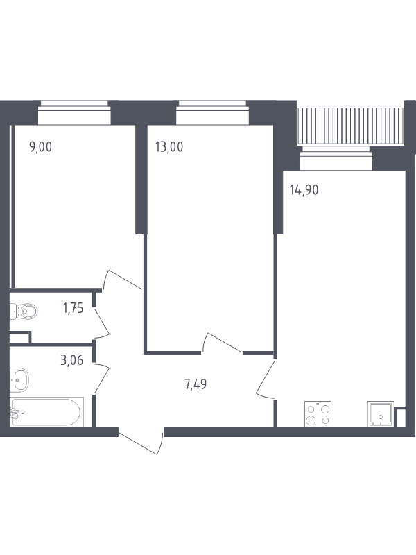Продажа 2-комн квартиры в новостройке Санкт-Петербург г., Славянская ул.,  к. 39