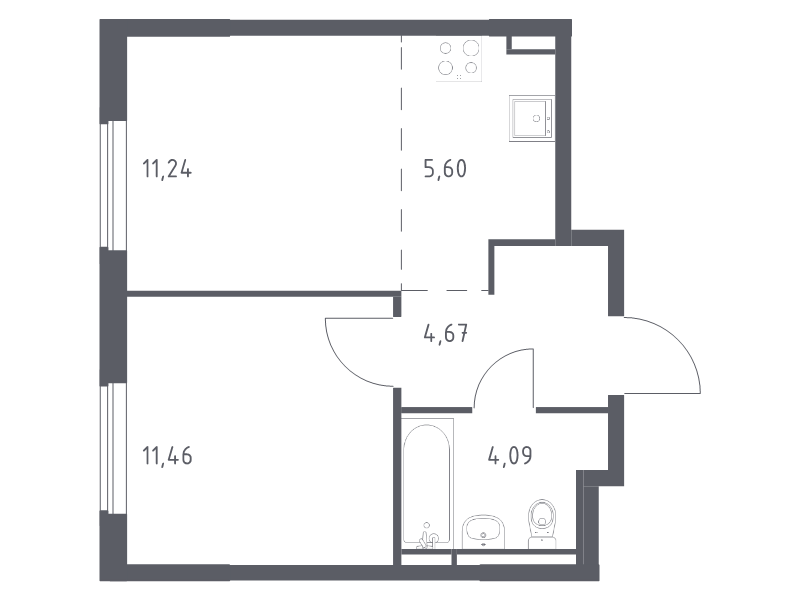 Продажа 1-комн квартиры в новостройке Мытищи г., 1-й Стрелковый пер.,  к. 6