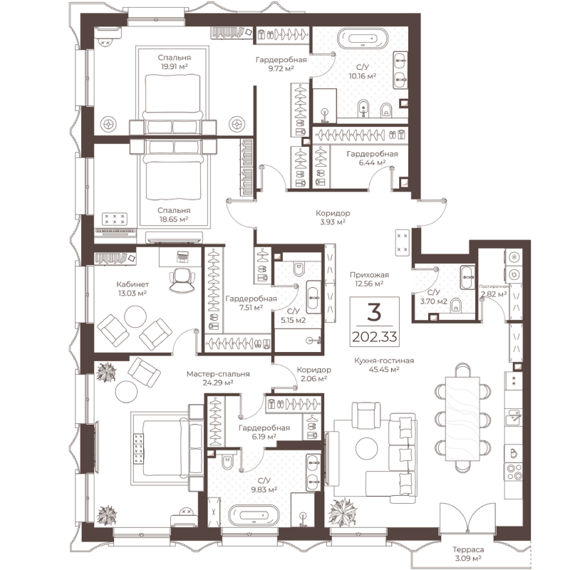 Продажа 4-комн квартиры в новостройке Москва г., Обуха пер.,  к. 1