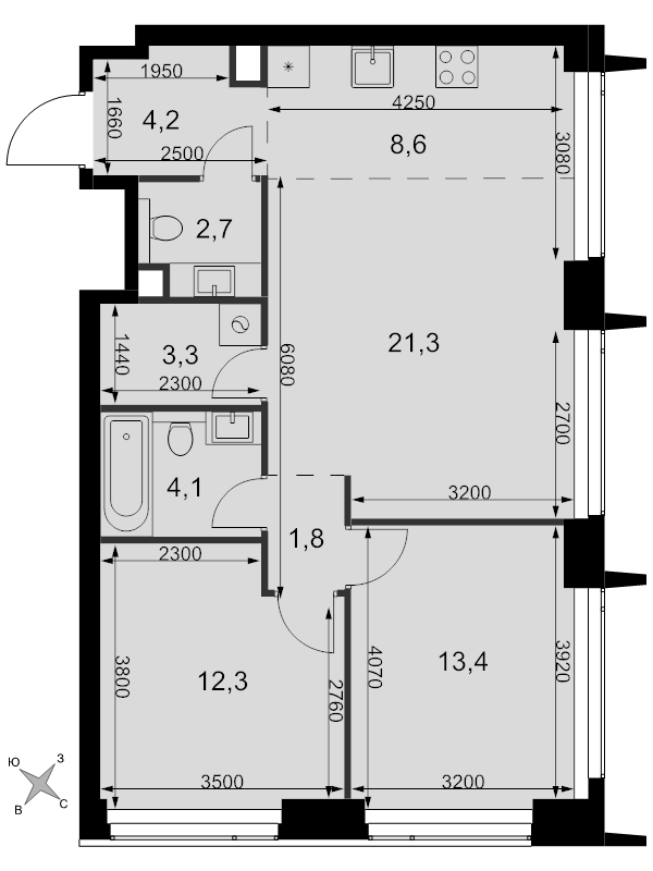 Продажа 2-комн квартиры в новостройке Москва г., Розанова ул.,  к. 5