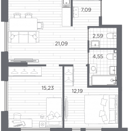 Продажа 2-комн квартиры в новостройке Санкт-Петербург г., Шкиперский проток, к. 1 Продажа 2-комн квартиры в новостройке Санкт-Петербург г., Шкиперский проток, к. 1