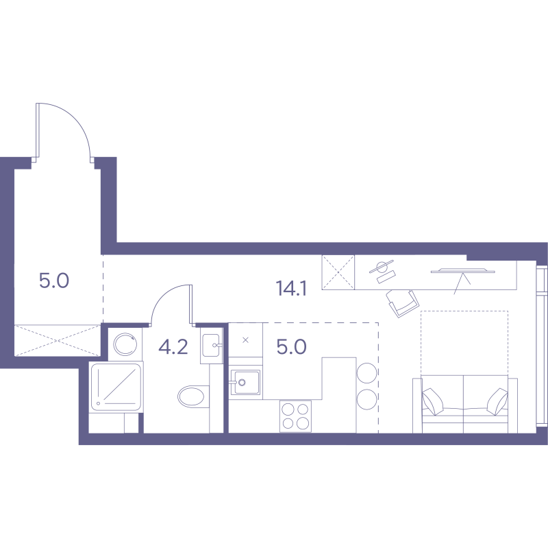 Продажа студии Москва г., Жуков проезд,  к. П1