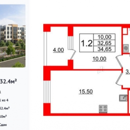 Продажа 1-комн квартиры на вторичном рынке Колпинское шоссе,  д. 127,  к. 1