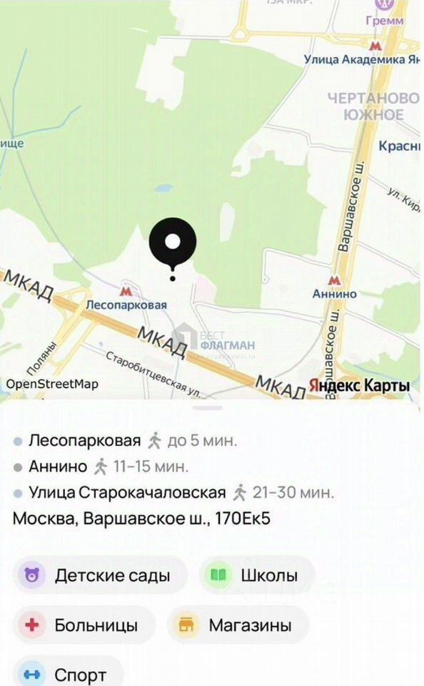 Аренда ПСН Варшавское ш,  д. 170Е