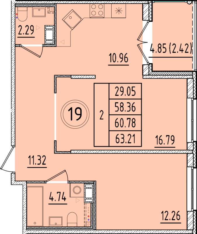 Продажа 2-комн квартиры в новостройке Шушары п., Кокколевская ул.,  к. 2