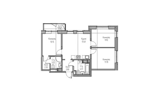 Продажа 3-комн квартиры на вторичном рынке Ивинская ул,  д. 19 к1