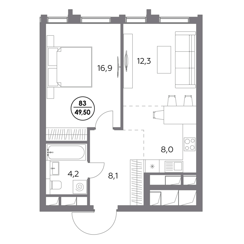 Продажа 1-комн квартиры в новостройке Москва г., Фридриха Энгельса ул.,  к. 1