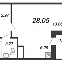 Продажа студии Санкт-Петербург г., Октябрьская наб., к. 1 Продажа студии Санкт-Петербург г., Октябрьская наб., к. 1