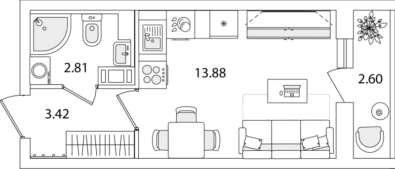 Продажа студии Санкт-Петербург г., Тамбасова ул.,  к. 1
