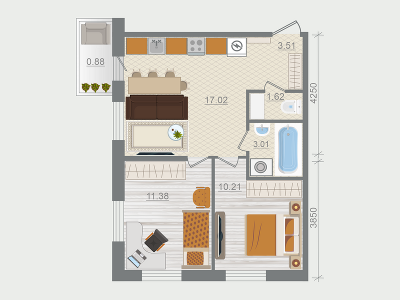 Продажа 2-комн квартиры в новостройке Разбегаево д., Стрельнинское ш.,  к. 1.4