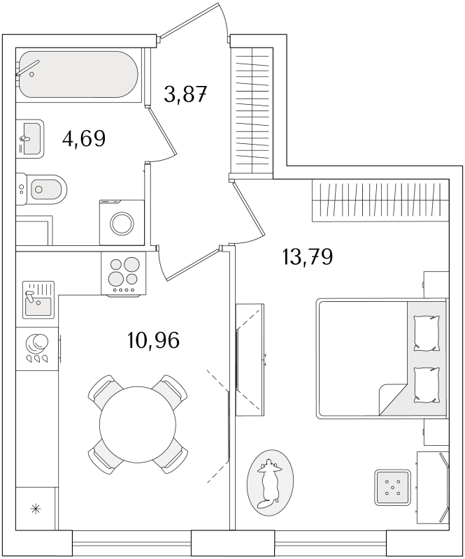 Продажа 1-комн квартиры в новостройке Санкт-Петербург г., Тамбасова ул.,  к. 2.2