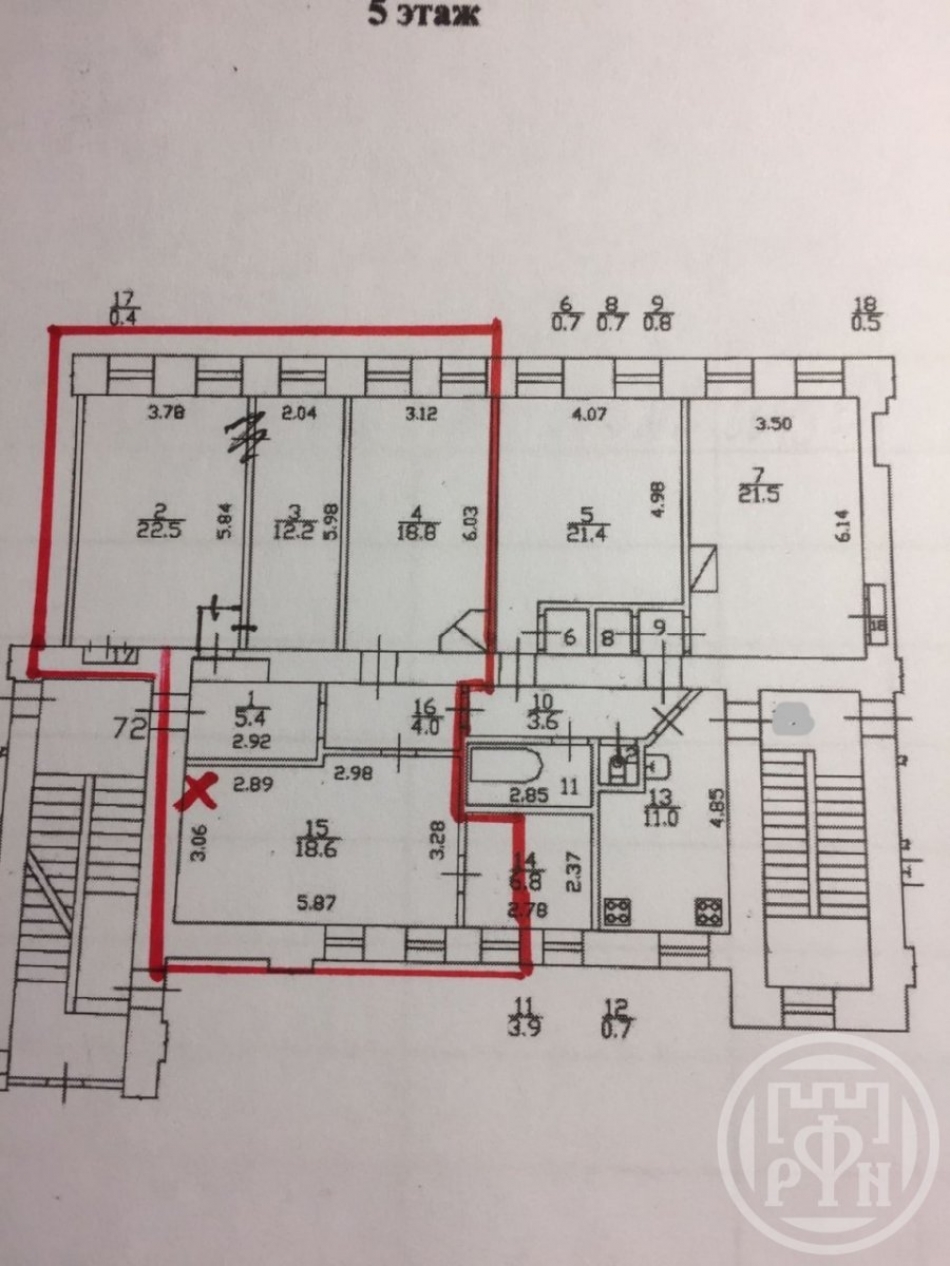 Продажа комнаты Восстания ул. ,  д. 36