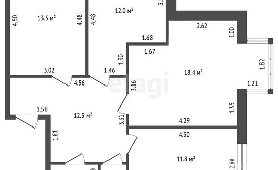 Продажа 3-комн квартиры на вторичном рынке Рыбацкий пр-кт,  д. 18,  к. 2