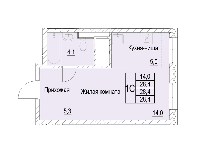 Продажа студии Мытищи г., Академика Каргина ул.,  к. 5