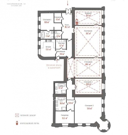 Планировка ЖК Три Грации, 239.4 м2