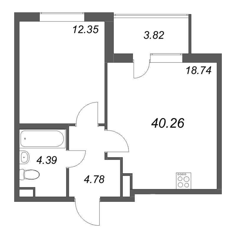 Продажа 1-комн квартиры в новостройке Шушары п., Пулковское ш.,  к. 3.6