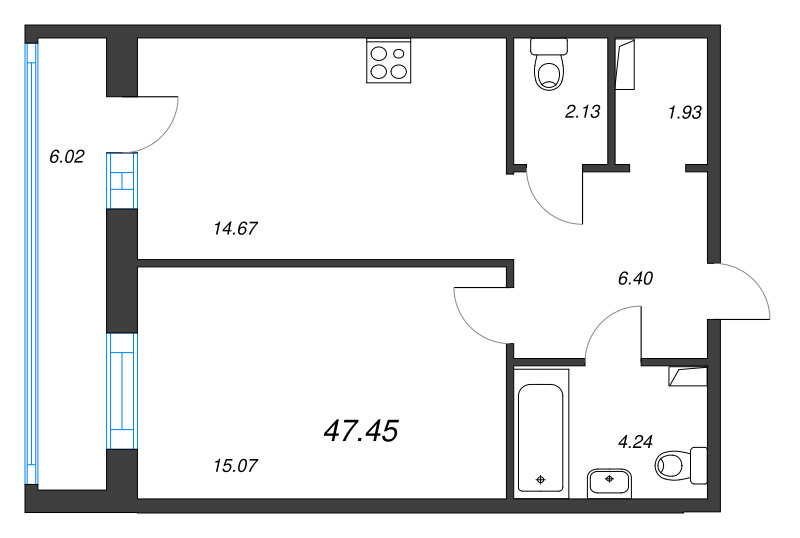 Продажа 1-комн квартиры в новостройке Бугры п., Дорога в Мурино,  к. 21