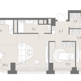 Продажа 3-комн квартиры в новостройке Верейская улица,  д. 23