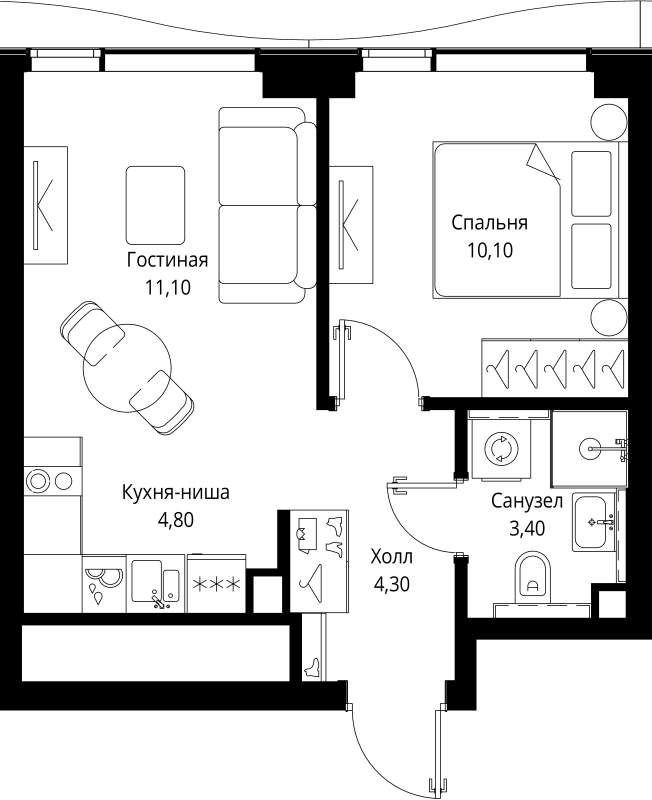 Продажа 1-комн квартиры в новостройке Москва г., Вишнёвая ул.,  к. 6