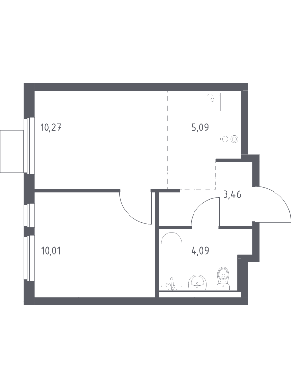 Продажа 1-комн квартиры в новостройке Коробово д., 10 км до МКАД,  к. 8.1