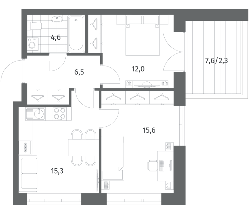 Продажа 2-комн квартиры в новостройке Новоселье п.,  к. 2.4