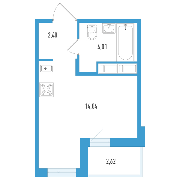 Продажа студии Шушары п., Окуловская ул.,  к. 1