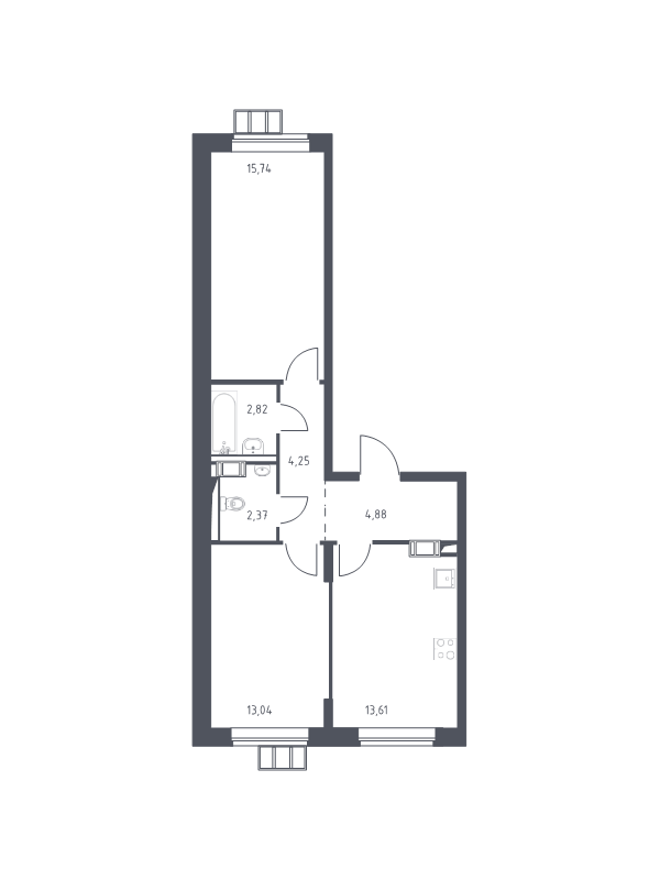 Продажа 2-комн квартиры в новостройке Алхимово д., Рязановское ш.,  к. 13