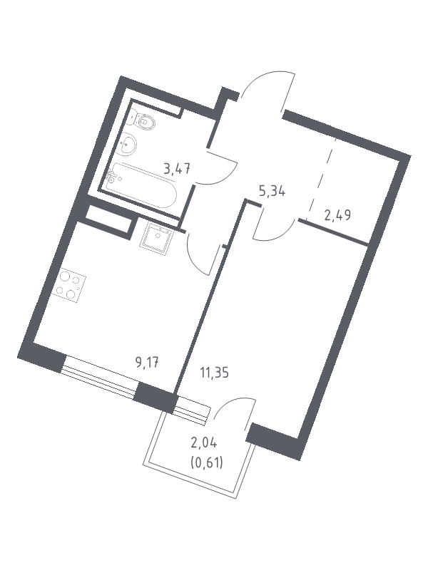 Продажа 1-комн квартиры в новостройке Лаголово д., Гатчинское ш.,  к. 1
