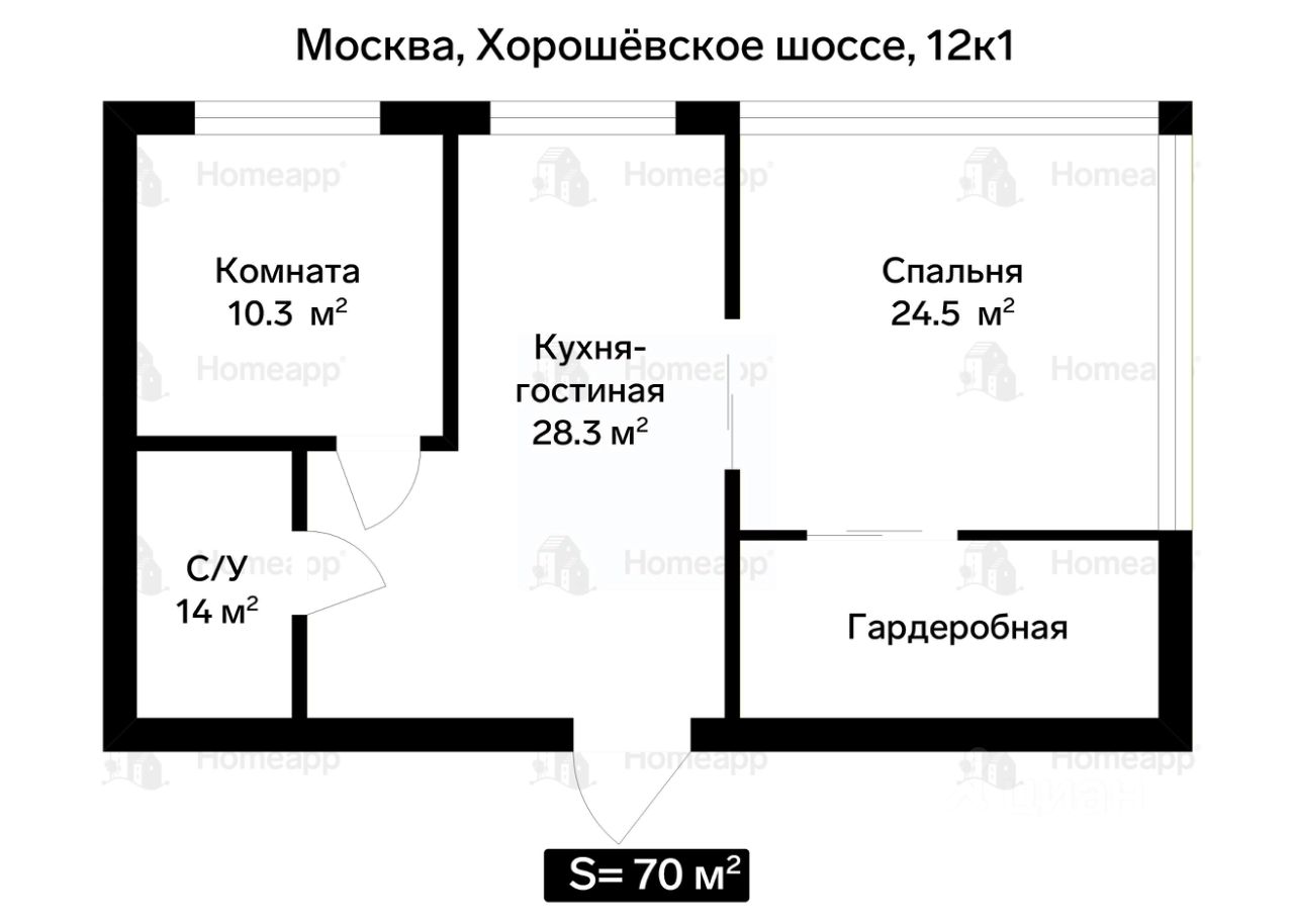 Продажа 2-комн квартиры на вторичном рынке Хорошевское шоссе, 12к1