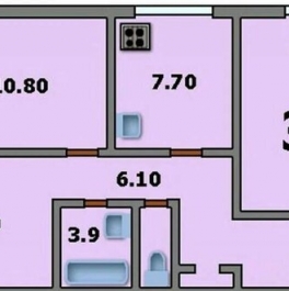 Продажа 3-комн квартиры на вторичном рынке ул Череповецкая,  д. 24