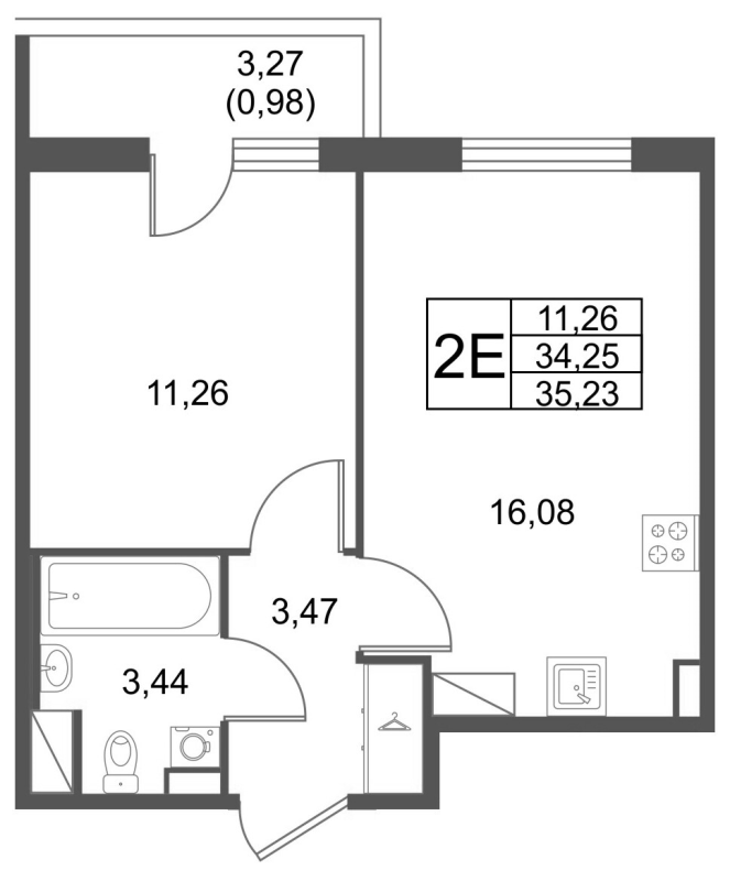 Продажа 1-комн квартиры в новостройке Бугры п., Петровский б-р,  к. 2