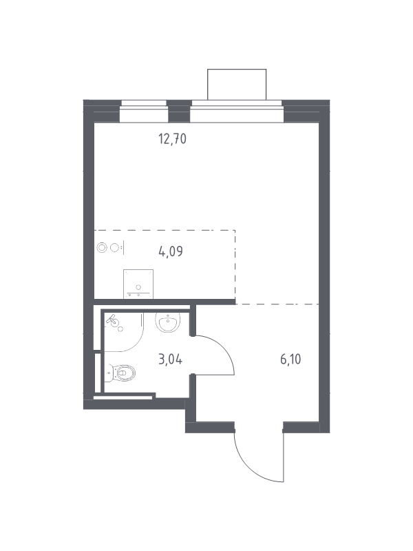 Продажа студии Богданиха д., Красная Слобода ул.,  к. 10.2