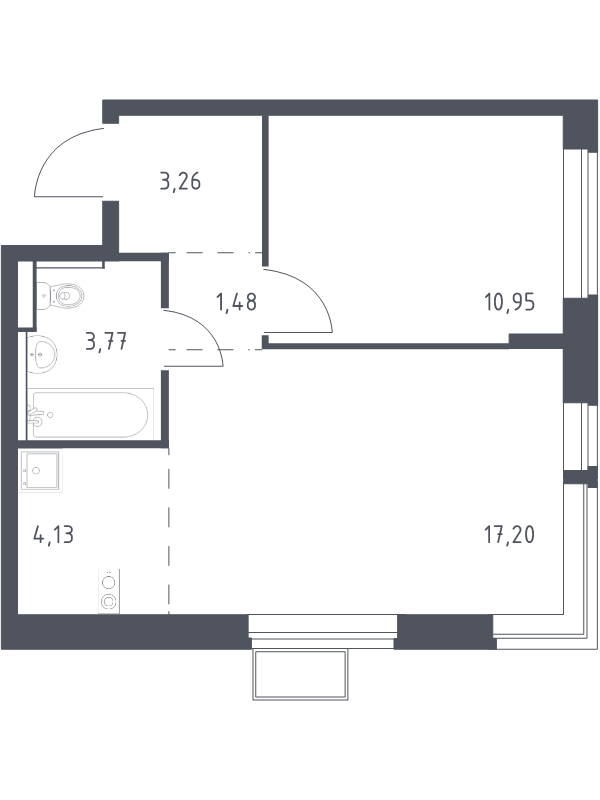 Продажа 1-комн квартиры в новостройке Егорово п., Колхозная ул.,  к. 3.2