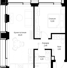 Продажа 1-комн квартиры в новостройке Москва г., Вишнёвая ул.,  к. 2