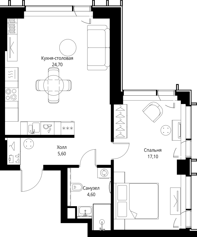 Продажа 1-комн квартиры в новостройке Москва г., Верейская ул.,  к. Indigo 6