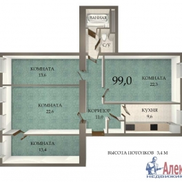 Продажа 4-комн квартиры на вторичном рынке Казанская ул. ,  д. 43