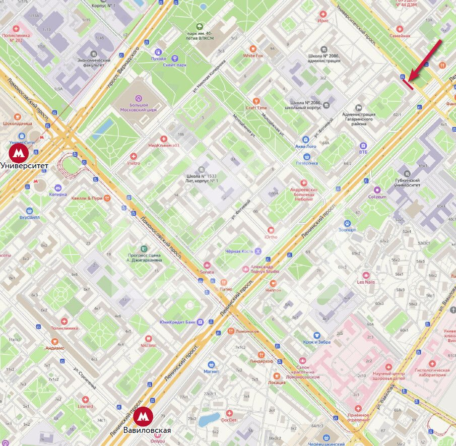 Аренда торгового помещения Ленинский пр-кт,  д. 62/1