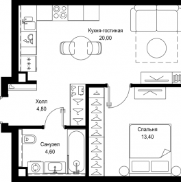 Продажа 1-комн квартиры в новостройке Москва г., Вишнёвая ул., к. 3 Продажа 1-комн квартиры в новостройке Москва г., Вишнёвая ул., к. 3