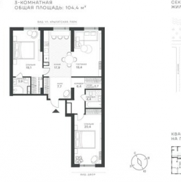 Продажа 3-комн квартиры в новостройке Крылатская ул,  д. 33 к2