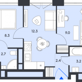 Продажа 2-комн квартиры в новостройке Москва г., Рязанский пр-кт,  к. 2.1