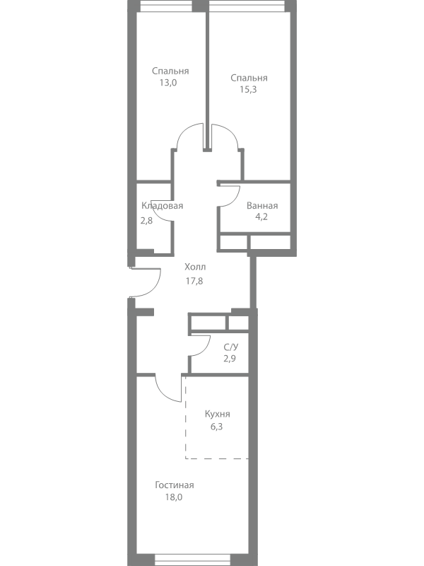 Продажа 2-комн квартиры в новостройке Москва г., Сколковское ш.,  к. 4