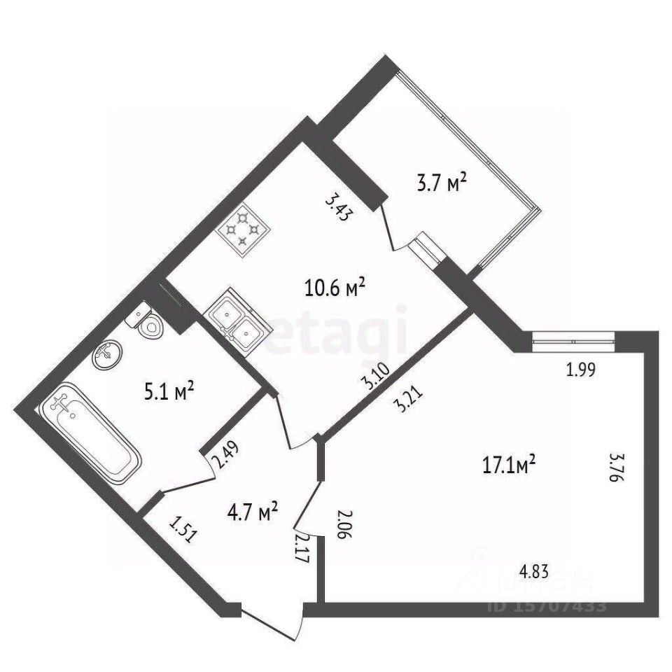 Продажа 1-комн квартиры на вторичном рынке Усть-Славянка тер., проспект Советский, 36к2