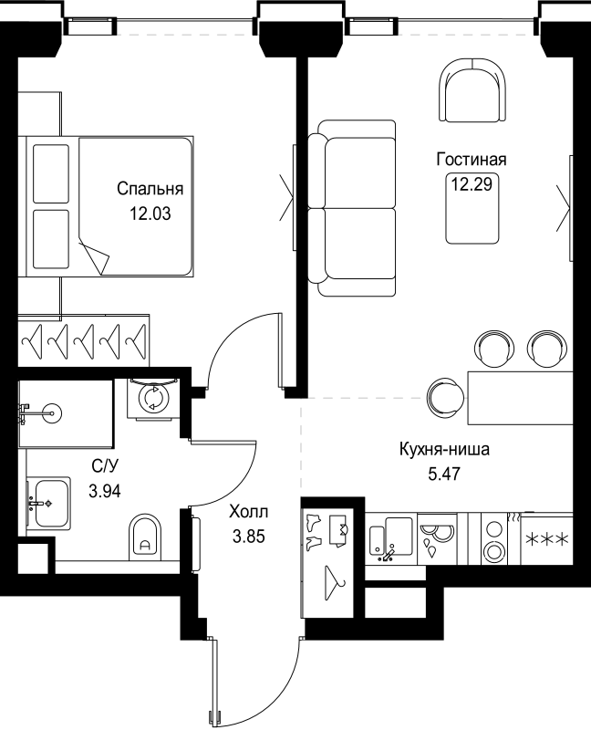 Продажа 1-комн квартиры в новостройке Москва г., Верейская ул.,  к. SET.2.А